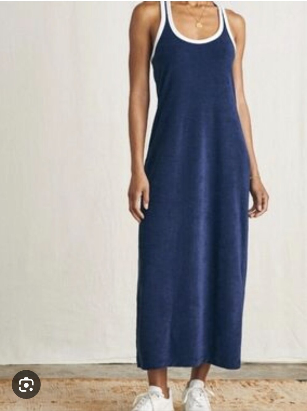 Faherty Cabana Terry Towel Dress Sz.M Blue
